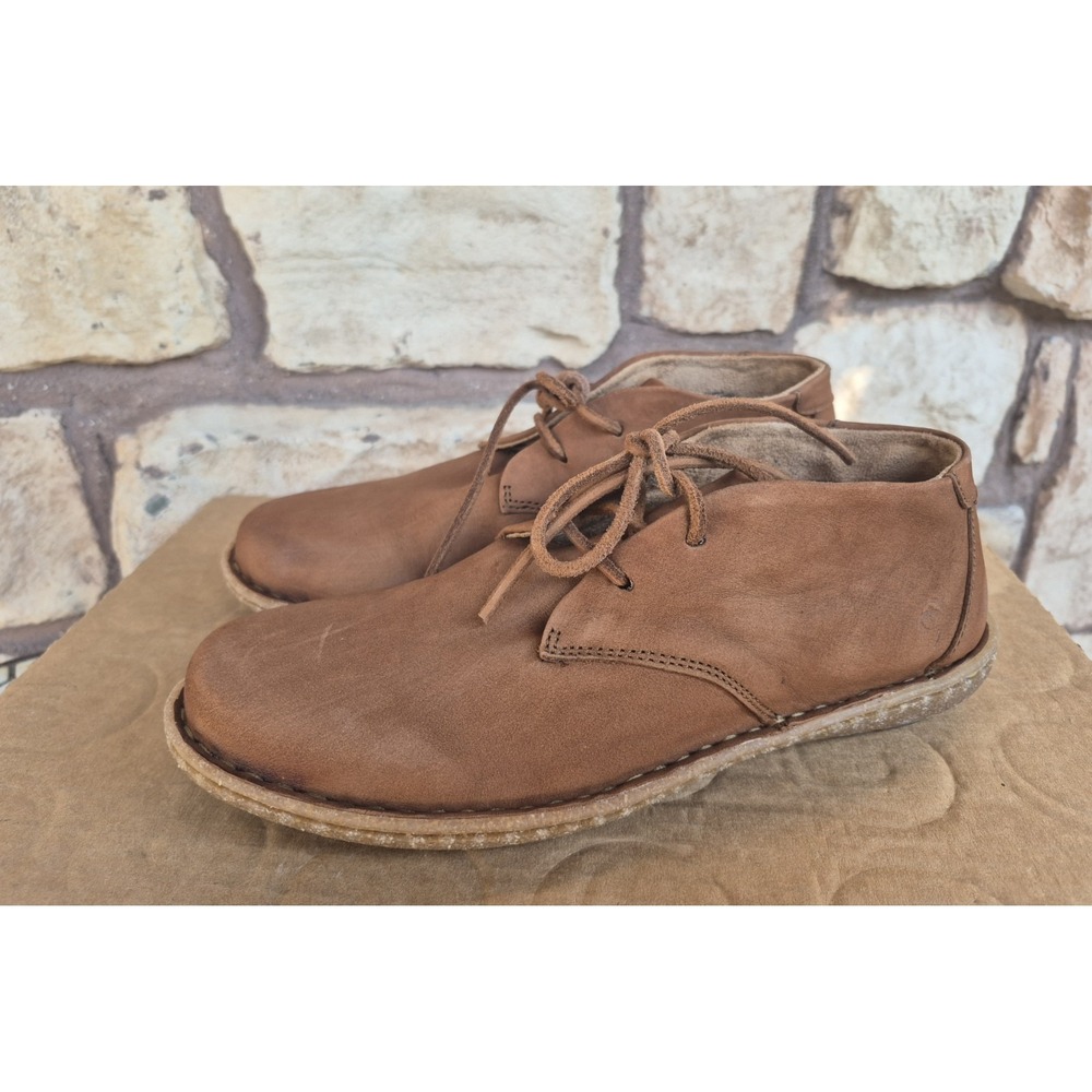 Born Womens 8.5 Brown Leather Chukka Ankle Boots‎ Comfort Lace Up